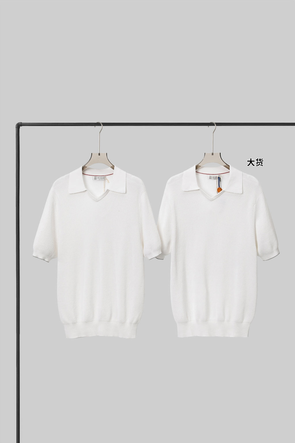 BC rib-knit cotton T-shirt