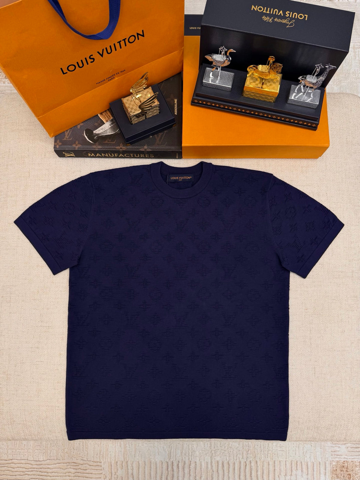 Falection LV Monogram Jacquard T-Shirt