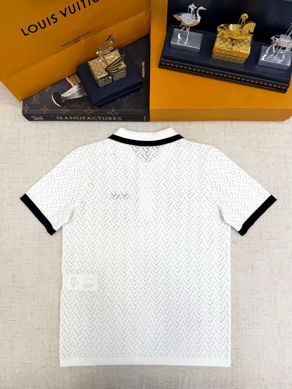 Falection LV Hollow Polo Knit