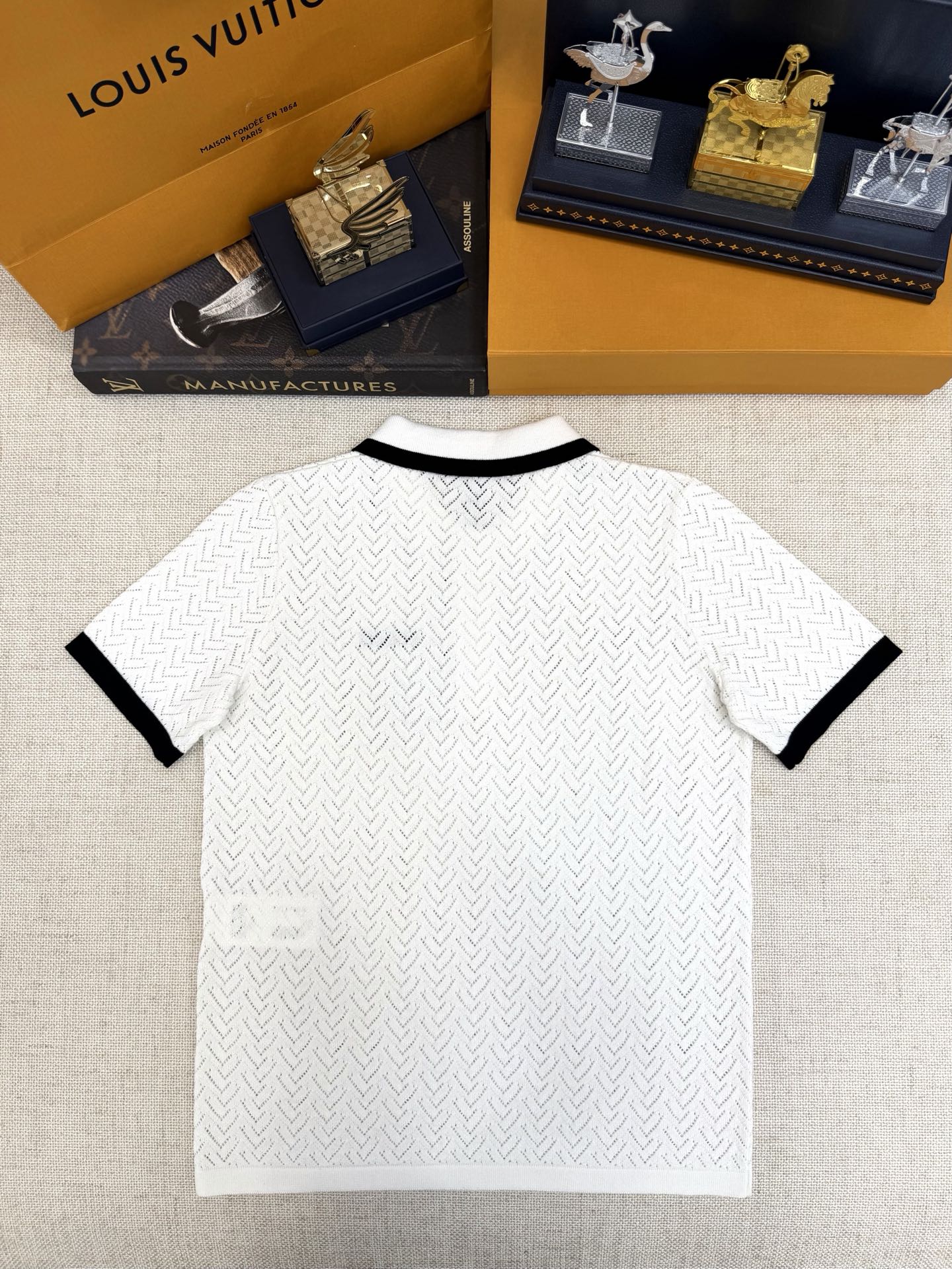 Falection LV Hollow Polo Knit