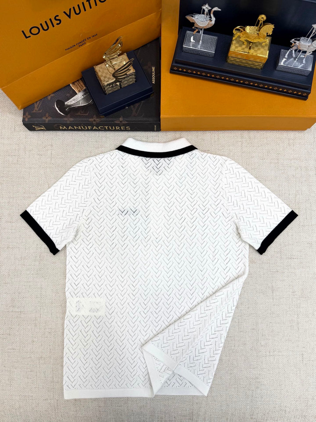 Falection LV Hollow Polo Knit
