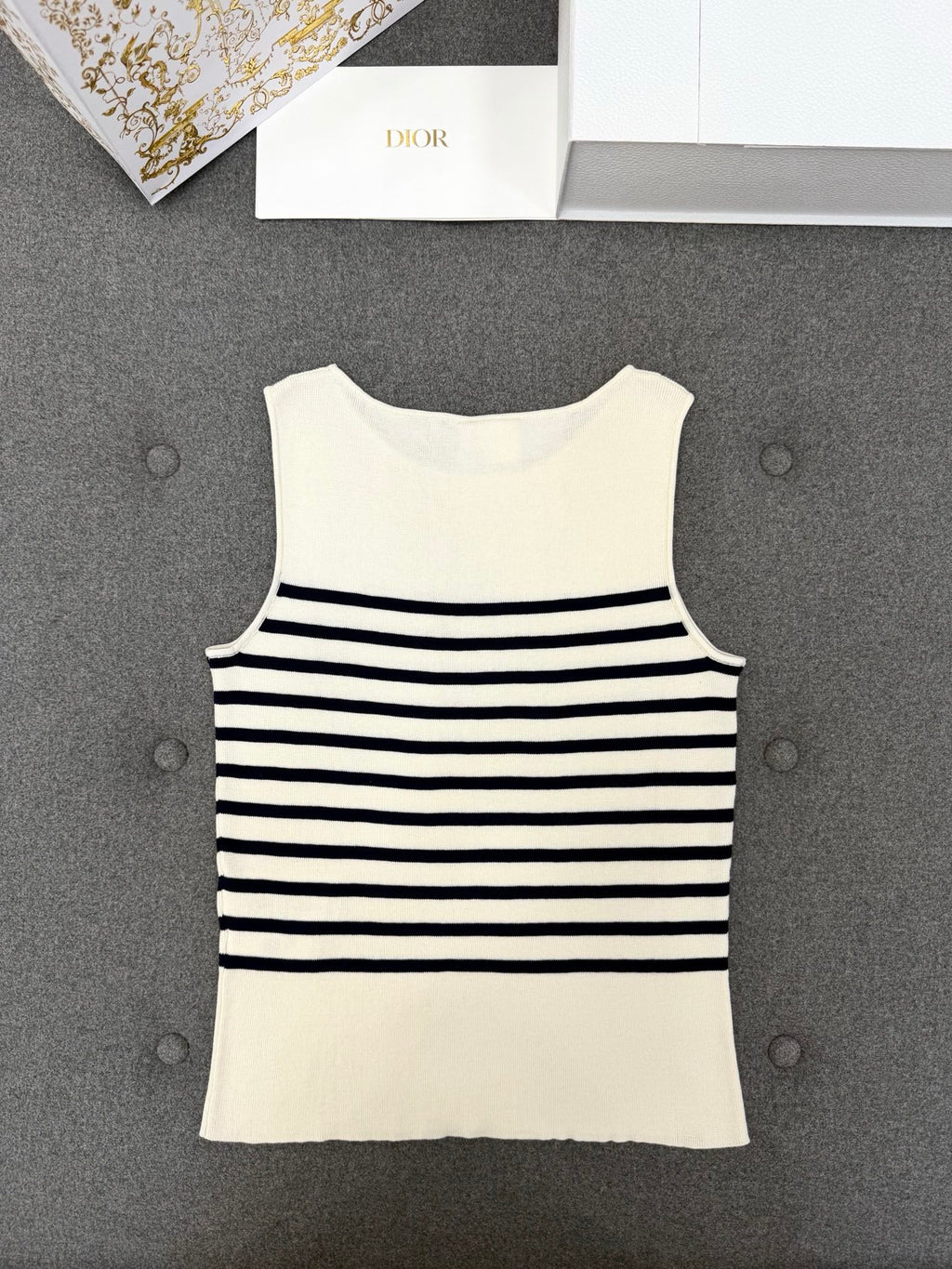 Falection DIOR Striped Knit Vest