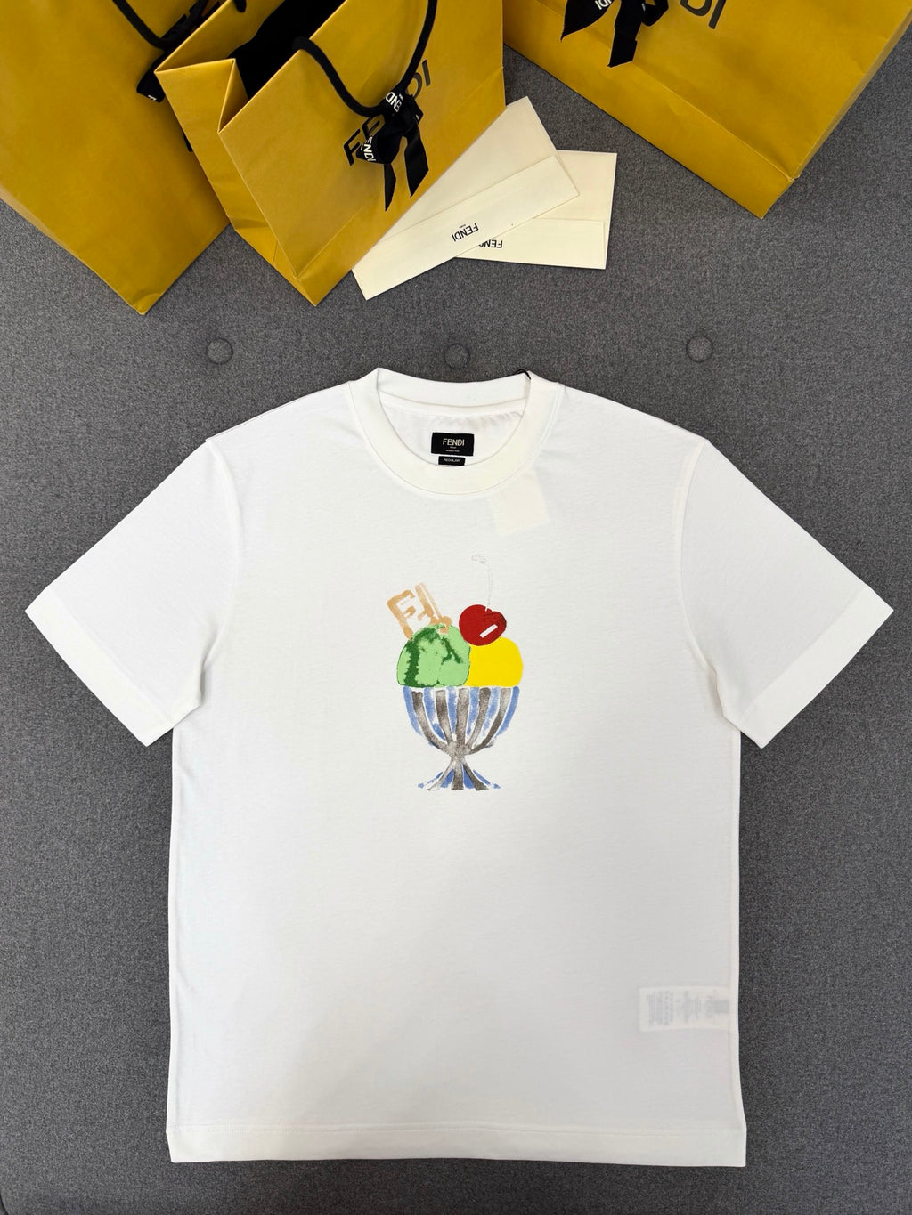 Falection FENDI Ice Cream Print T-Shirt