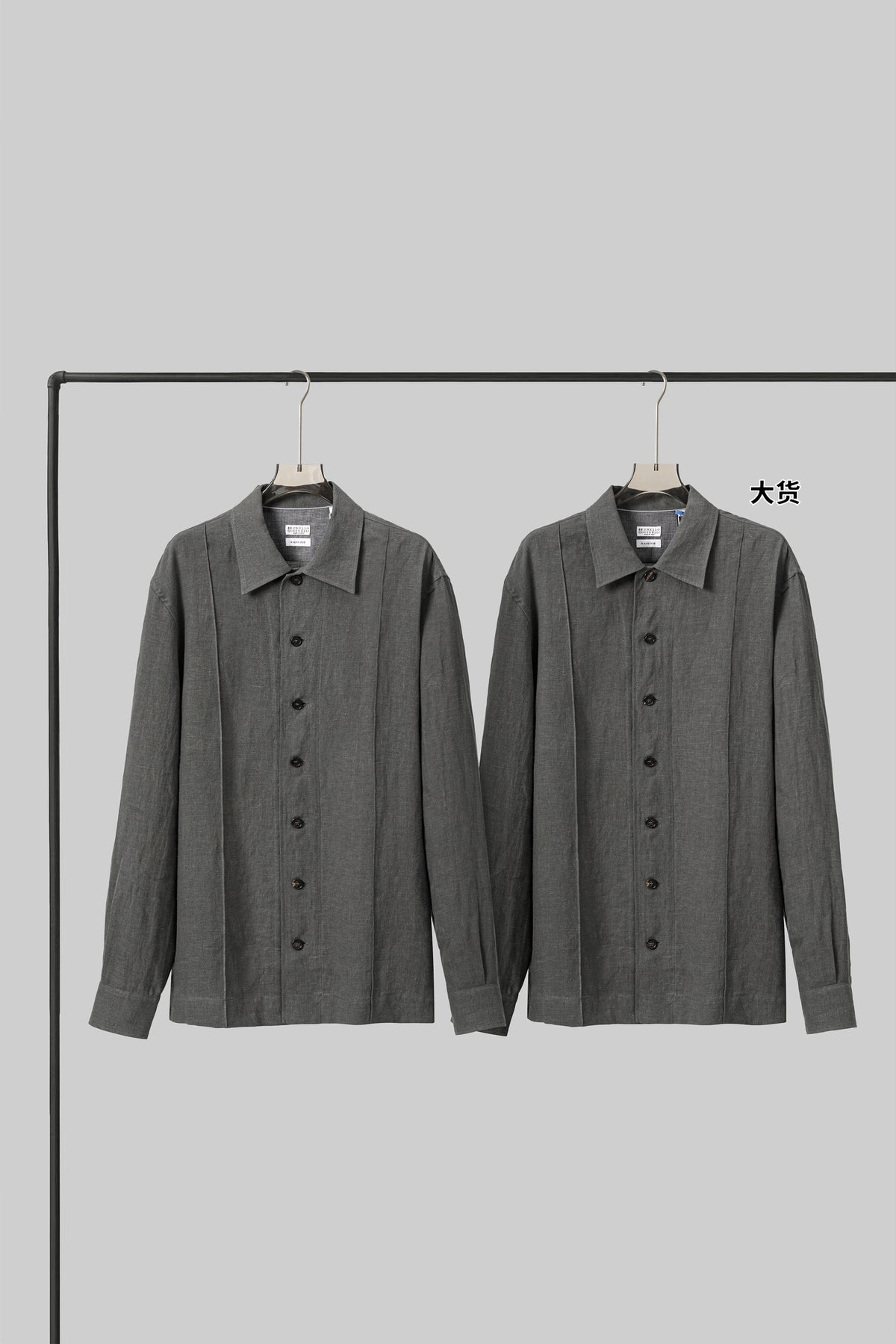 Brunello c Men’s Linen Easy Fit Shirt with Crête Details