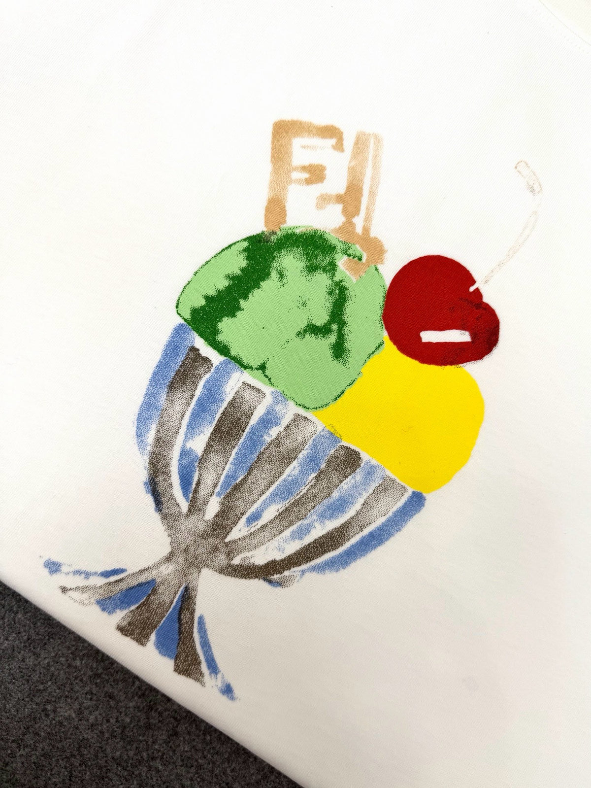 Falection FENDI Ice Cream Print T-Shirt